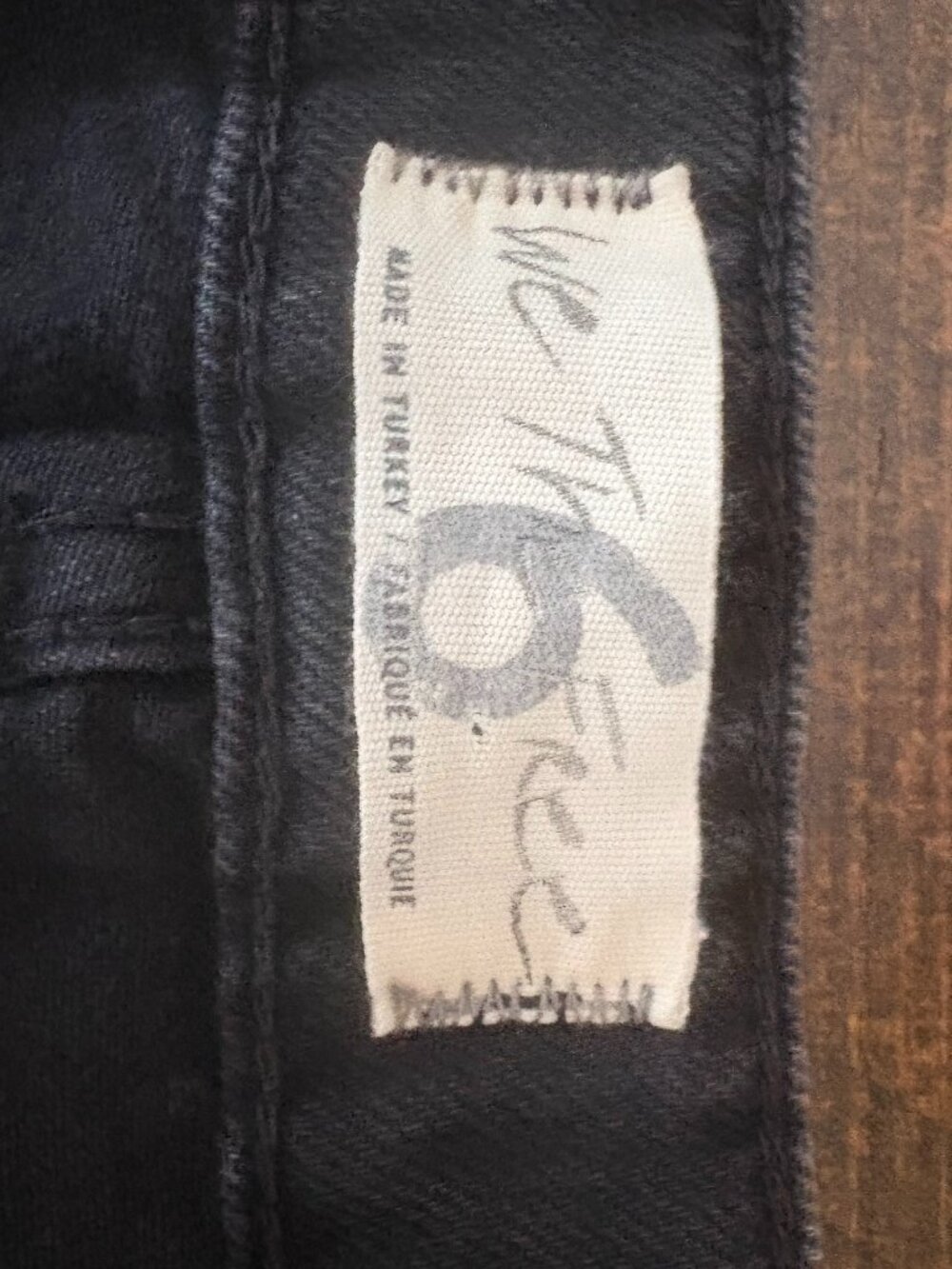 We The Free Black Denim Mini Skirt